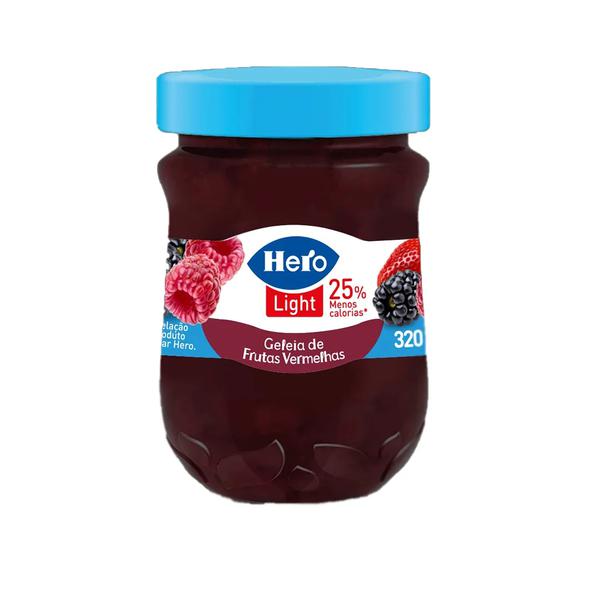 GELEIA FRUTAS VERMELHAS LIGHT HERO 320G