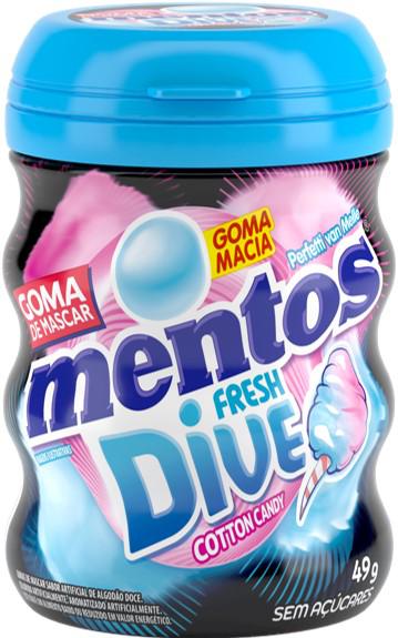 BALAS MENTOS GARRAFA FRESH DIVE COTTOCANDY 49G