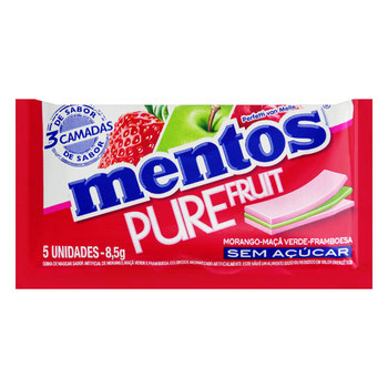 GOMA DE MASCAR MENTOS MORANGO MACA VERDE