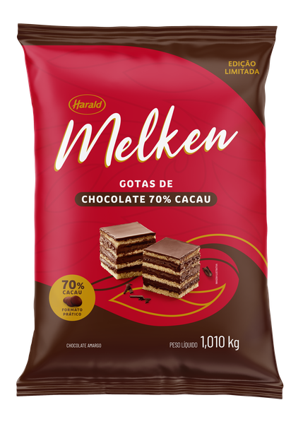 CHOC. GOTAS MELKEN 70% 1,010KG HARALD