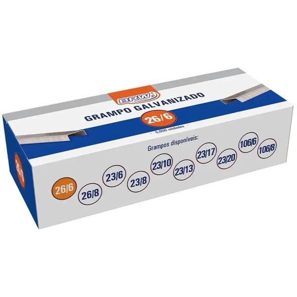 GRAMPO GALVANIZADO 26/6 C/5000 BRW