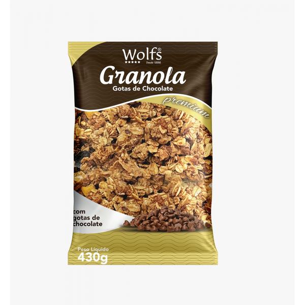 GRANOLA WOLFS GOTAS CHOC 430G