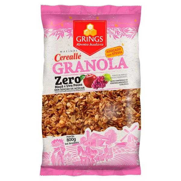 CEREAL MATINAL CEREALLE GRINGS FITNESS GRANOLA ZERO 800G