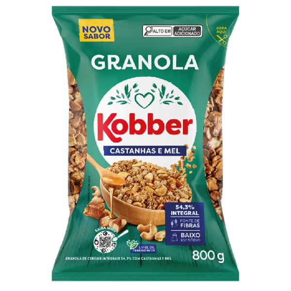 GRANOLA KOBBER 250G CASTANHA E MEL