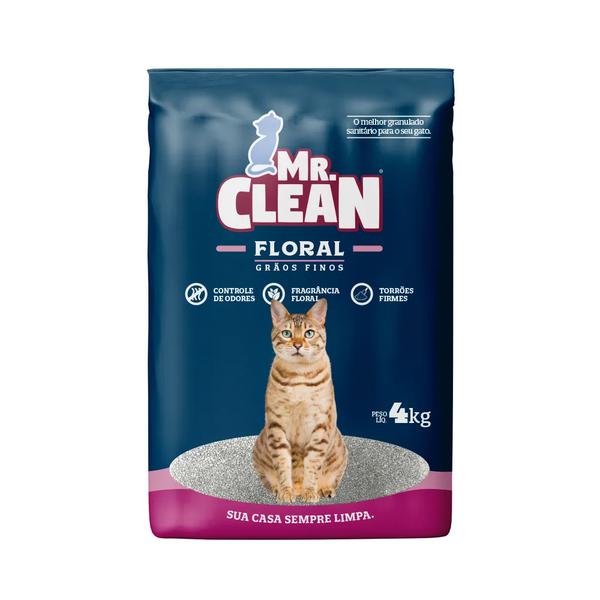 GRAN SANIT P/GATOS MR CLEAN FLORAL 4KG