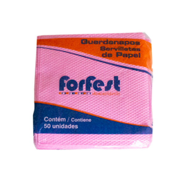 GUARDANAPO FORFEST ROSA C/50