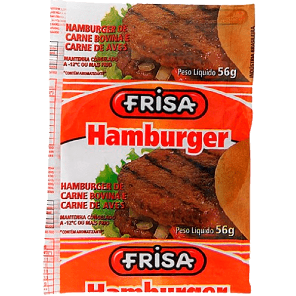 HAMBURGUER FRISA 56G CARNE BOVINA E FRAN
