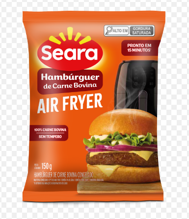 HAMB SEARA AIR FRYER BOVINO 150G