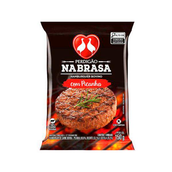 Hamburguer Bovino Picanha Na Brasa Perdigao 150g