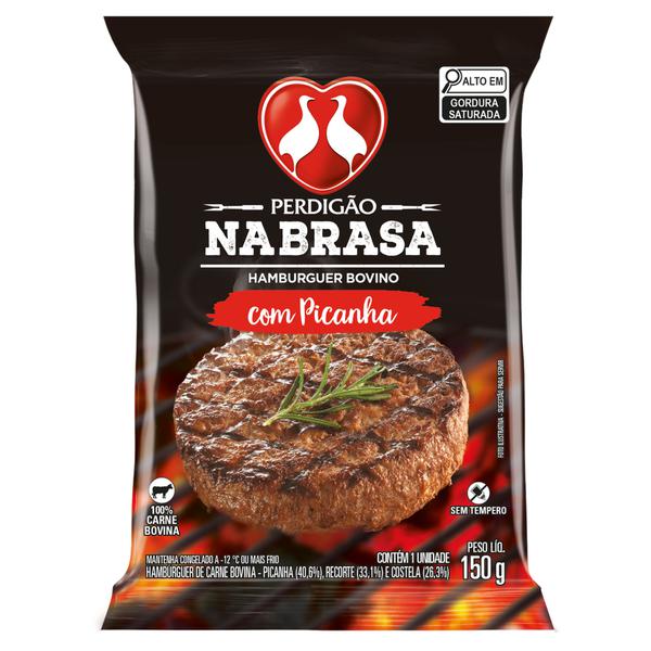HAMB BOV PICANHA PERDIGAO NA BRASA 150G