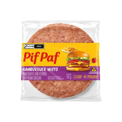 HAMBURGUER PIF PAF SUINO/BOVINO/AVES 56G