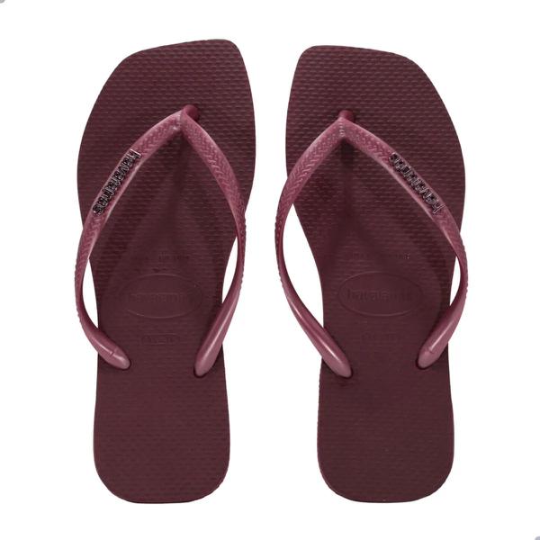 HAVAIANA SLIM SQUARE LOGO MET AMARANTO 35/36
