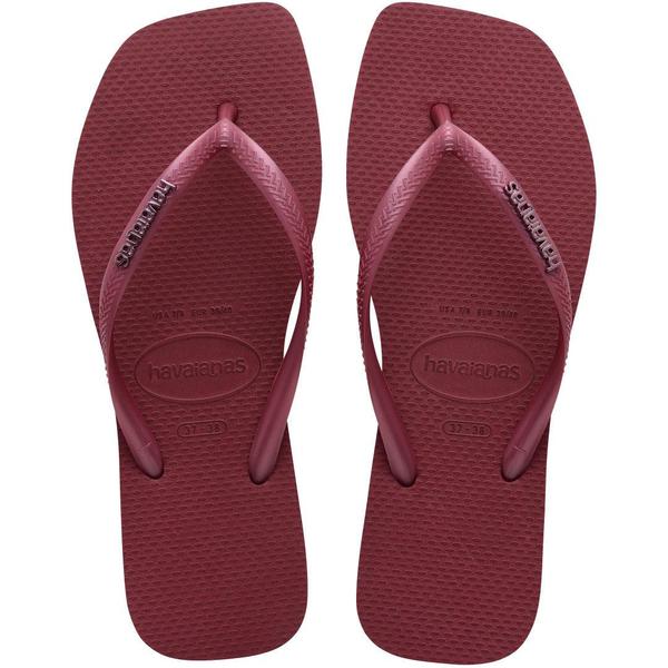 HAVAIANA SLIM SQUARE LOGO MET AMARANTO 37/38