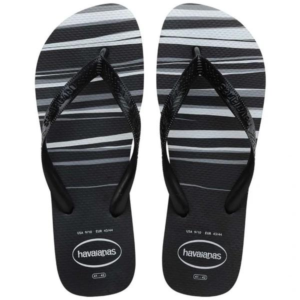 SAND.HAVAIANA TOP BASIC PRETO C/ AMARELO 39/40