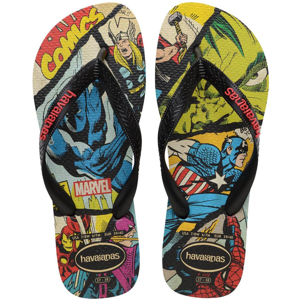 HAVAIANAS MASC TOP MARVEL CL PT/VM 41/2