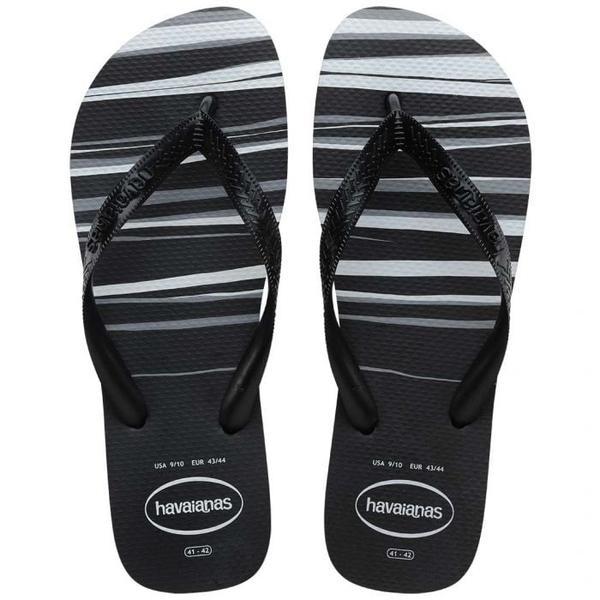 CHINELOS HAVAIANA TOP BASIC PRETO C/ AMARELO 43/44