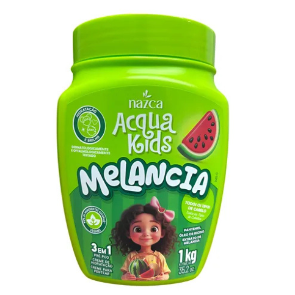 CREME PENTEAR ACQUA KIDS MELANCIA 1KG 3 EM 1
