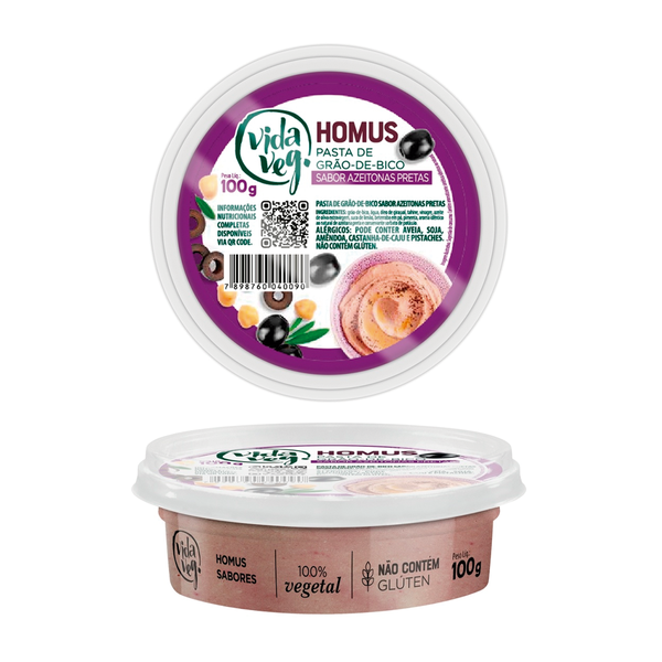 Homus c/ Azeitona Preta VIDA VEG 100g