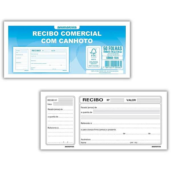 RECIBO COMERCIAL C/CANHOTO 50F 