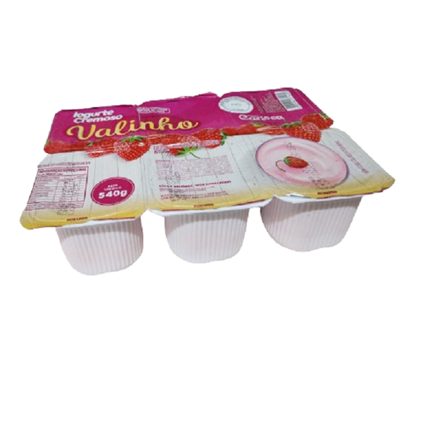 IOGURTE VALINHO BANDEJA MORANGO 540GR