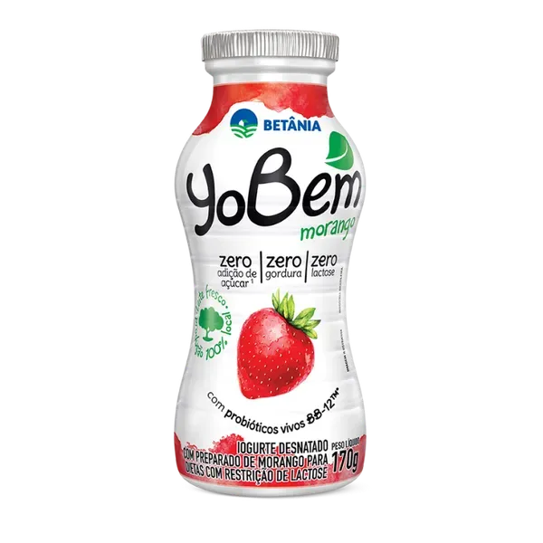 IOGURTE BETANIA YOBEM MORANGO 250G