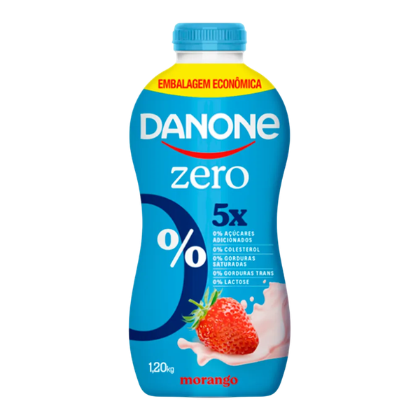 IOGURTE DANONE MORANGO ZERO LACTOSE BATIDO 1,20KG