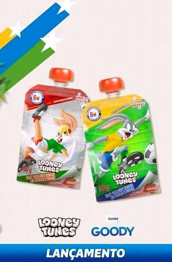 IOGURTE ITAMBE POUCH LOONEY TUNES MORANGO 100G