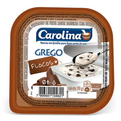 IOGURTE CAROLINA GREGO FLOCOS BANDEJA 90G