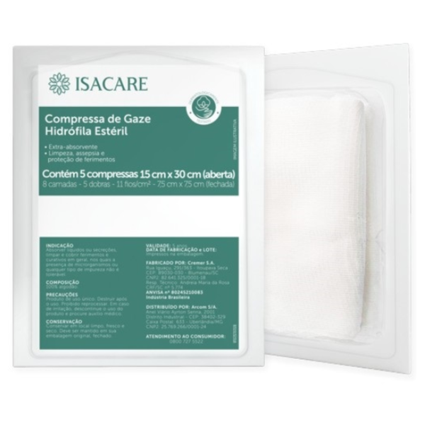 COMPRESSA GAZE ISACARE ESTERIL