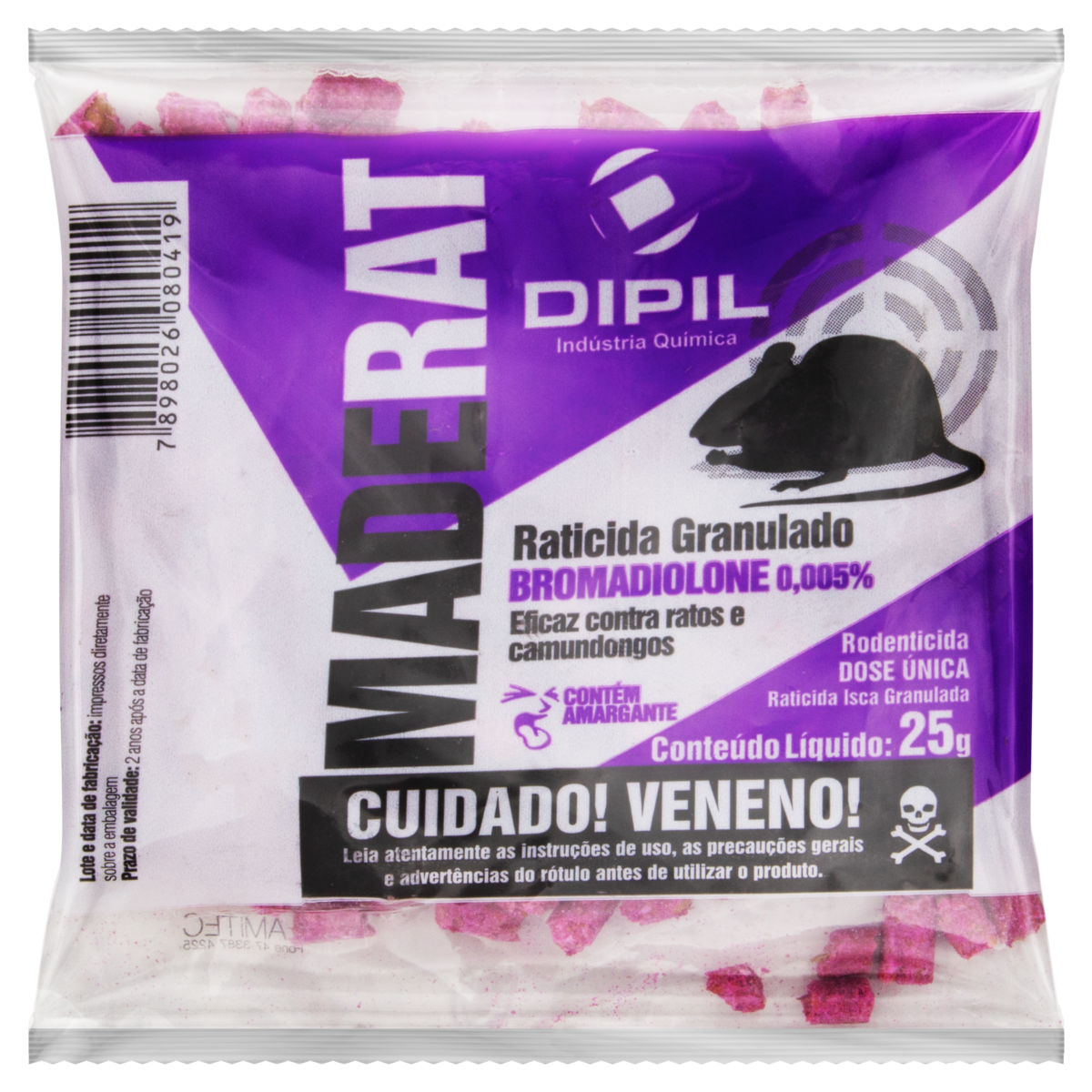 RATICIDA MADERAT 25G GRANULADO