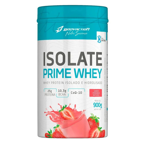 ISOLATE PRIME WHEY 900G MORANGO BODYACTION