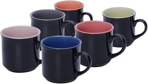 CANECA CERAMICA MIMO BICOLOR BLACK 90ML