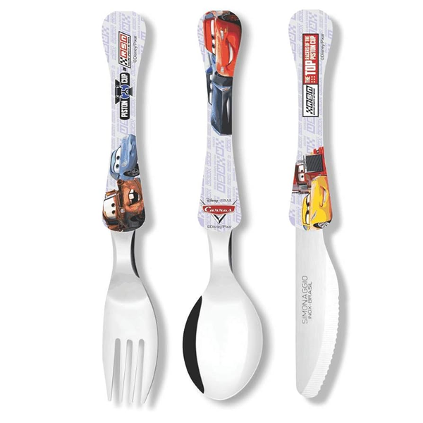 DISNEY KIDS 3 PECAS FACA GARFO E COLHER
