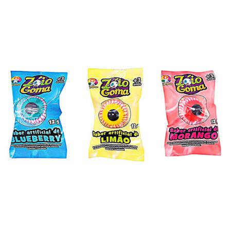 Bala Goma Zoio Mirtilo Morango 12g