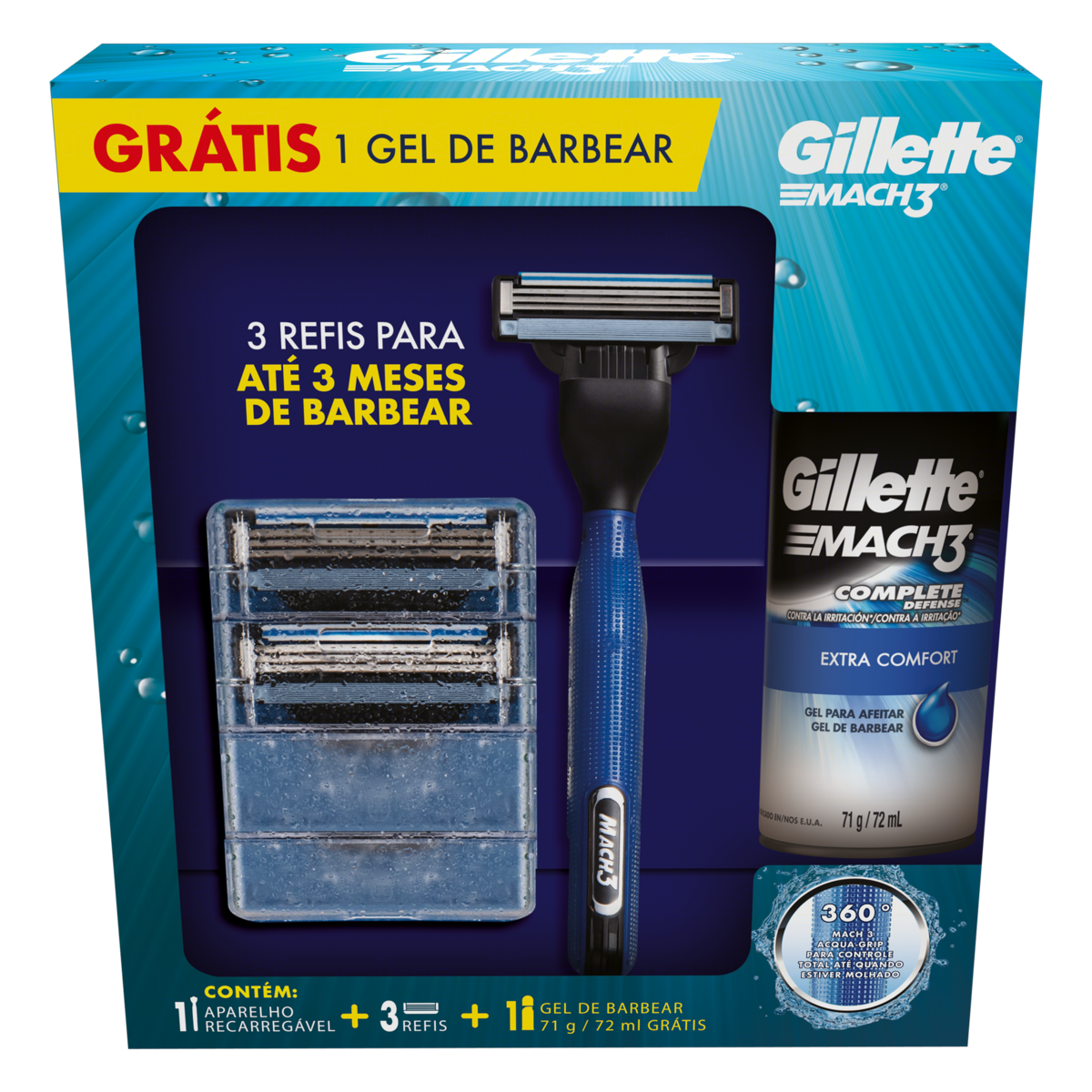 KIT GILLETTE MACH 3 APA3 CARTCGEL
