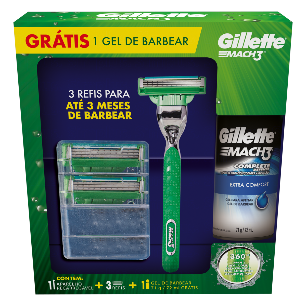 KIT GILLETTE MACH 3 APA3 CARTCGEL SENSIT