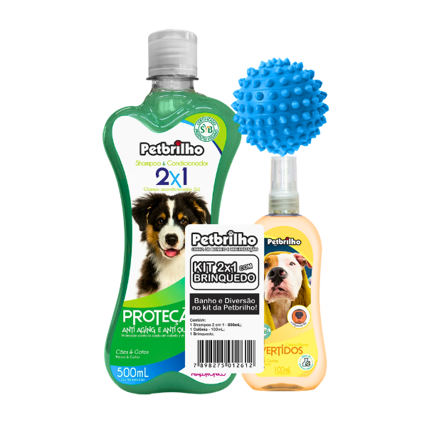 KIT PETBRILL SHAMPOO+COL+BRINQ R12619