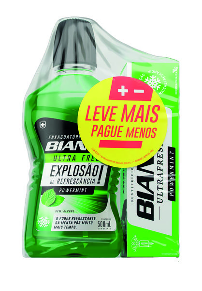 KIT ENXAGUANTE BUCAL BIANCO 1 500ml CREME D POWER 70G