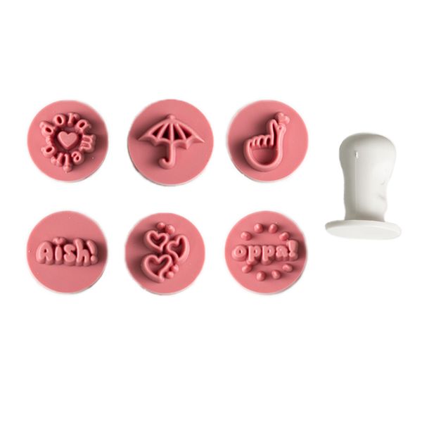 KIT CARIMBOS DORAMA ROSA BEBE 2CM BLUESTAR