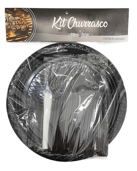 KIT CHURRASCO VALVES 40UN PRETO