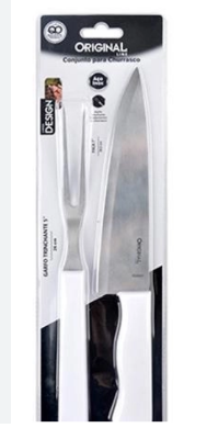 KIT CHURRASCO ORIGINAL LINE C/ 2 PÇS  FACA 7" + GARFO 5"