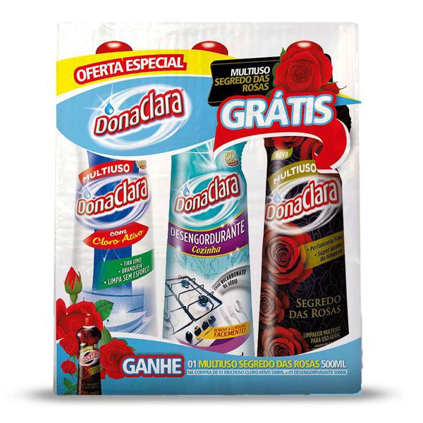 KIT DONA CLARA CLORO ATIVO LV3 PG2 500ml