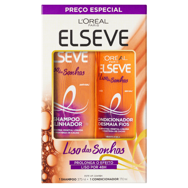 KIT ELSEVE SH375ML+COND170ML LISO SONHOS