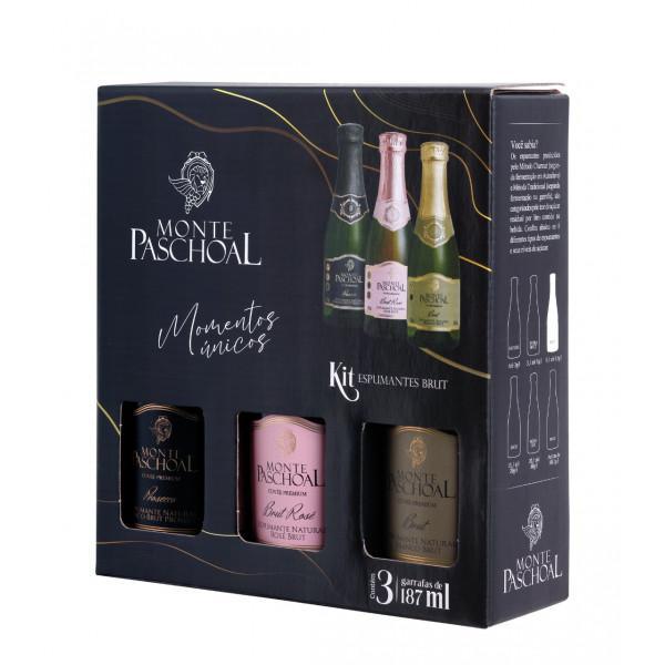 KIT ESPUMANTE M PASCHOAL BRUT 3X187ML