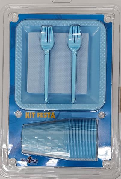 KIT FESTA VALVES FESTAS C/40 PCS AZUL CANDY