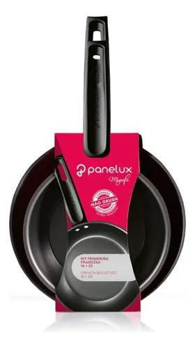 KIT FRIGIDEIRA PANELUX FRANC PRETA  ALUM 16 E 20CM