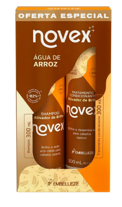 XAMPU + COND NOVEX 300ML AGUA ARROZ