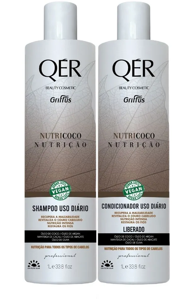 KIT SH/CONDICIONADOR GRIFFUS QER NUTRI COCO 1L