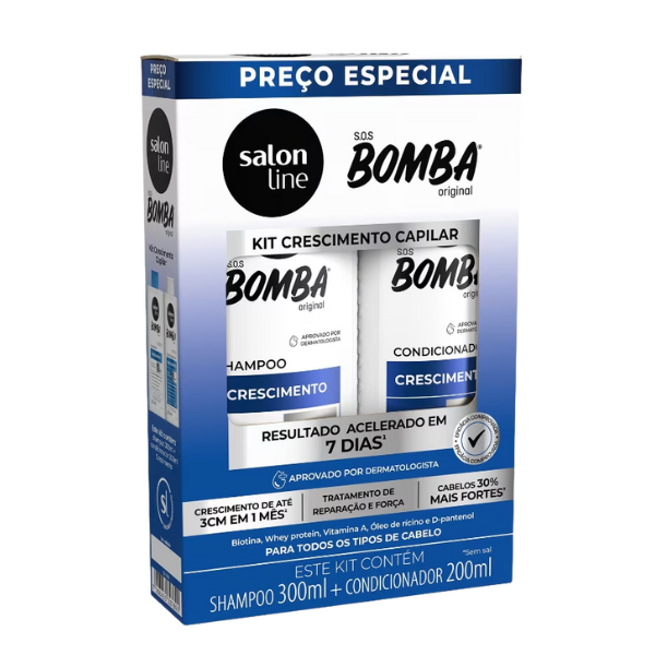 KIT SH+COND SALON L BOMBA CR 300+200ML