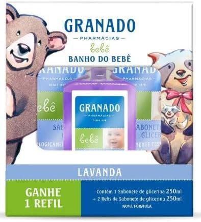 KIT GRANADO SABONETE 250ML LAVANDA